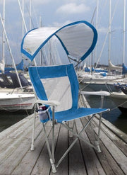 GCI Outdoor SPF SunShade Captain’s Chair with Bag & Cup Holder - Senior.com Beach Chairs