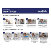 Step2Health Bathtub Step2Tub Stepping Stool with Fall Prevention Handles - Senior.com Foot Stools