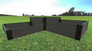 Frame-It-All Fort Knox Straight Cornered Terrace Raised Garden Bed - Triple Tier 8' x 8' - Senior.com Raised Gardens