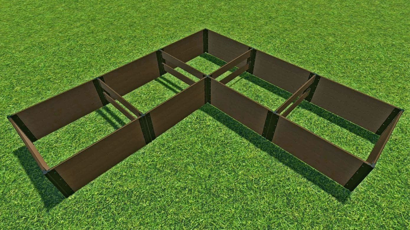 Frame-It-All Raised Garden Beds - L-Shaped 12' X 12' - Senior.com Raised Gardens