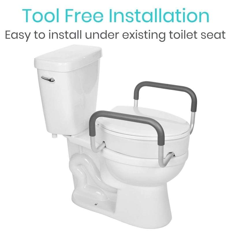 Vive Health Toilet Seat Riser with Arms - 3.5 Inch Riser - Senior.com Toilet Seat Risers