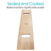Vive Health Lightweight Wooden Transfer Board with Cut-Outs - Senior.com Transfer Boards