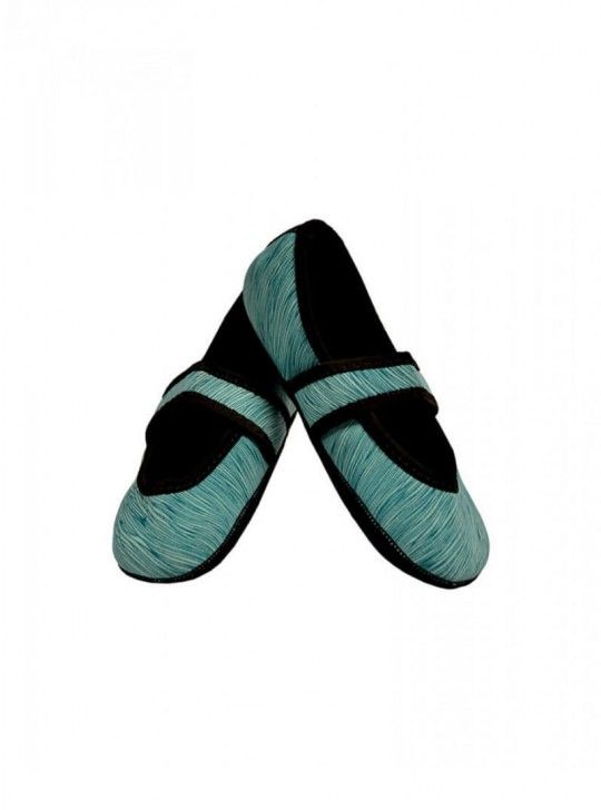 Nufoot Mary Janes - Women's Turquoise Betsy Lou Slippers - Senior.com Womans Slippers