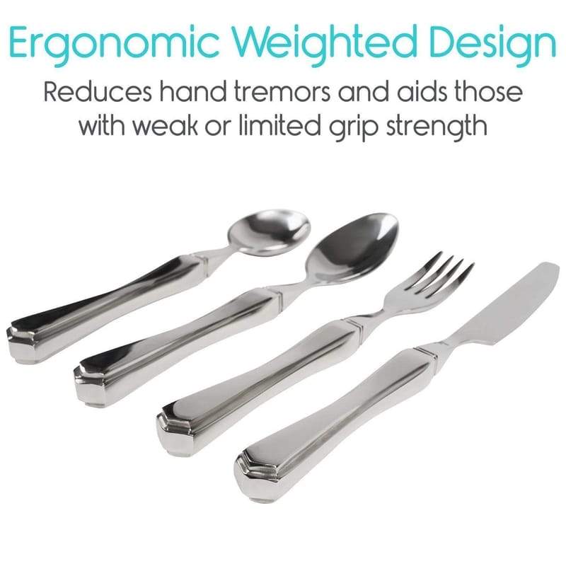 Vive Health Weighted Utensil Set For Seniors 4 Piece Set